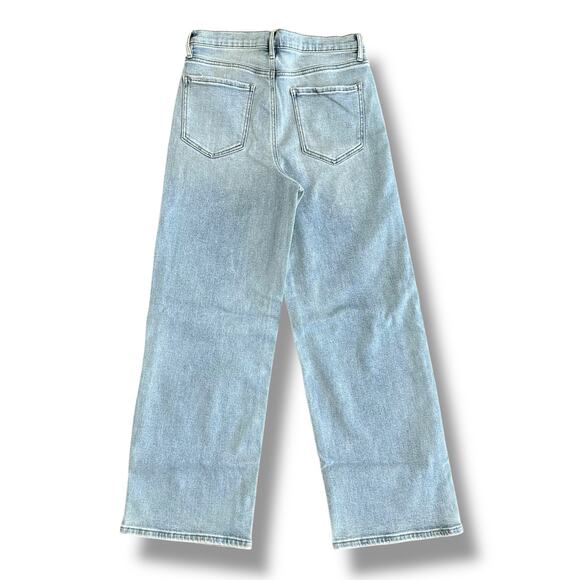 Böhme‎ Women’s Wide Leg Jeans Light Wash Size 29 High Rise Straight Fit Denim - Picture 7 of 10